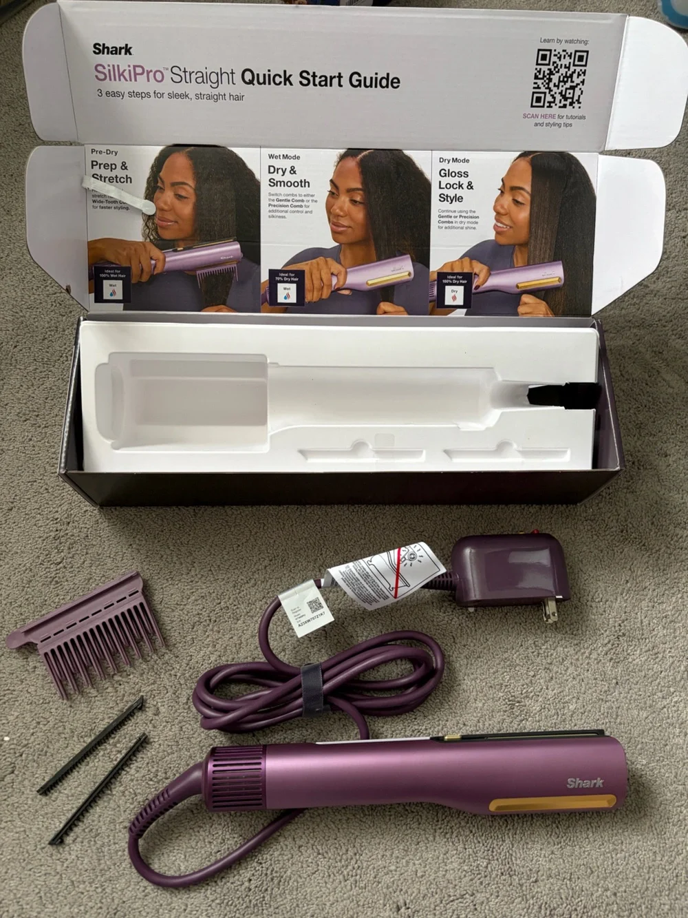 SlikPro Straight Hair Straightener - Purple